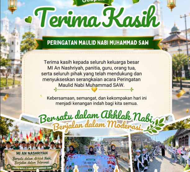 Ungkapan Terima Kasih atas Suksesnya Peringatan Maulid Nabi Muhammad SAW